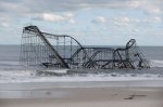 roller coaster partially submerged